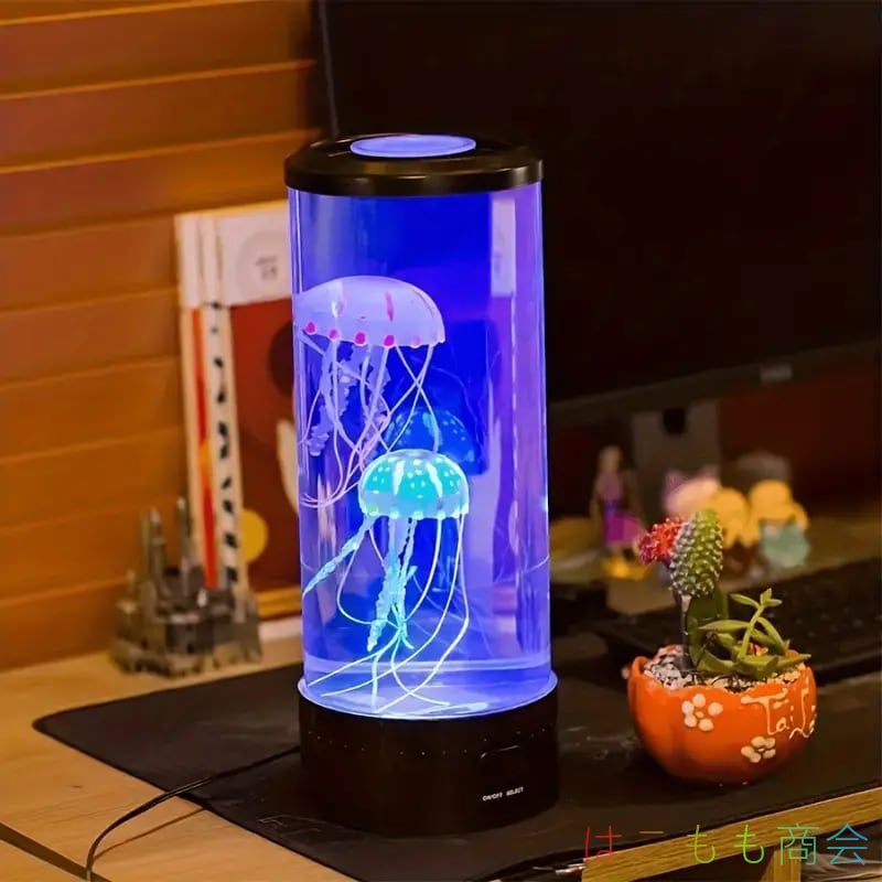 ナイトライト クラゲ ジェリーフィッシュ おしゃれ かわいい インテリア テーブル ライト コンパクト USB給電 電池式 間接照明