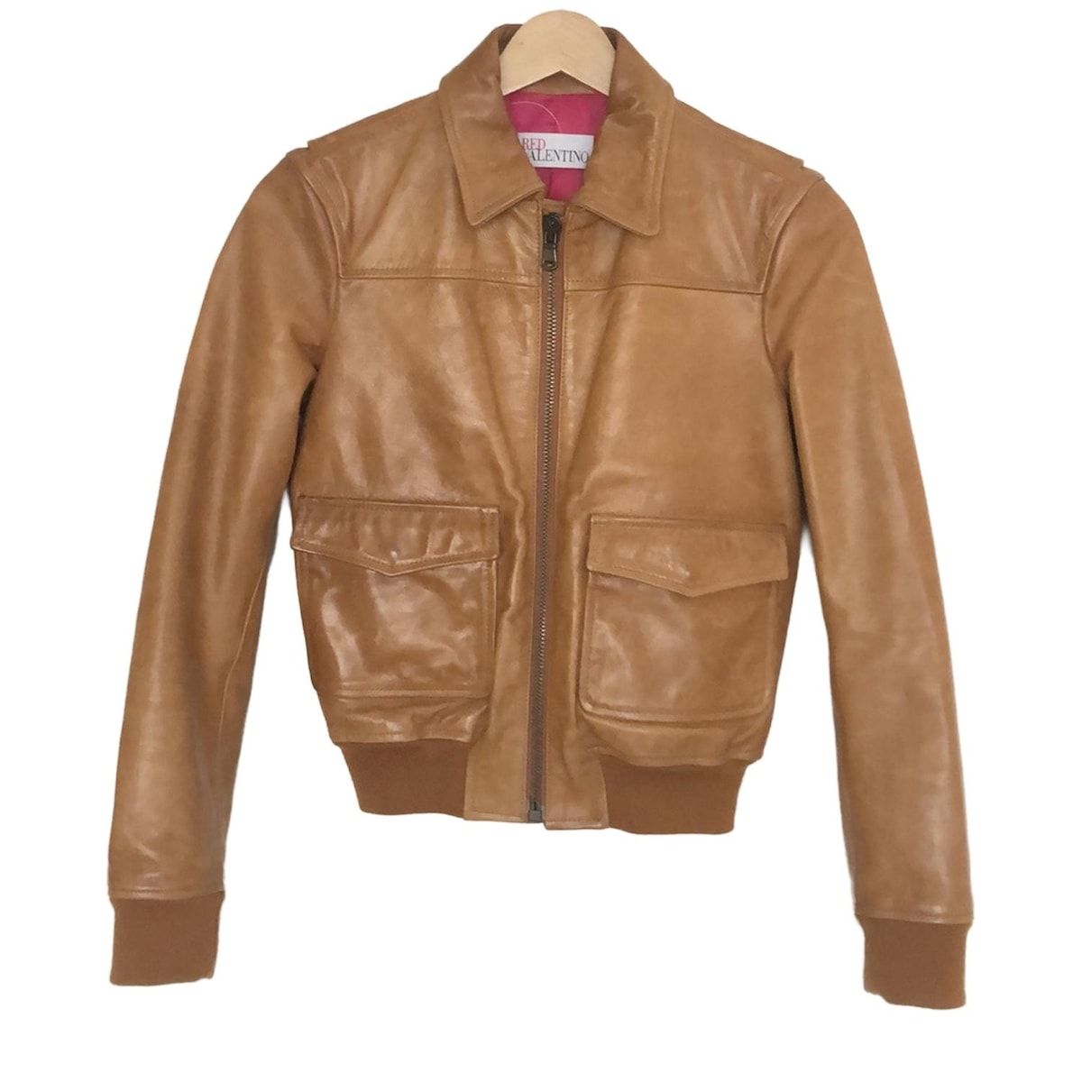 RED VALENTINO スターモチーフ　レザー ジャケット　サイズ40 レッドバレンチノ ライダースジャケット サイズ38 M レディース