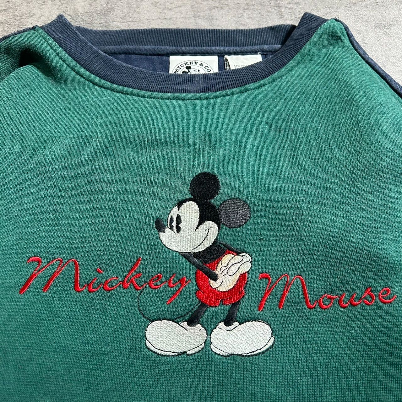 90年代 Disney ディズニー キャラクター刺繍スウェット ミッキー 好配色 ビッグサイズ メンズ XL - メルカリ