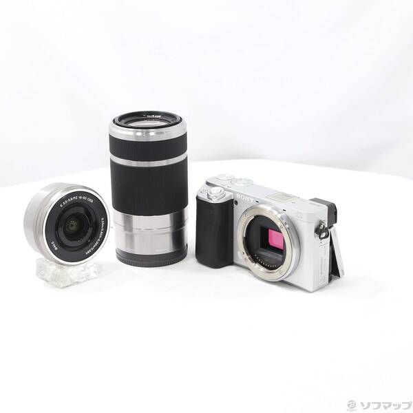 中古品〕 α6400 ILCE-6400Y ダブルズームレンズキット シルバー