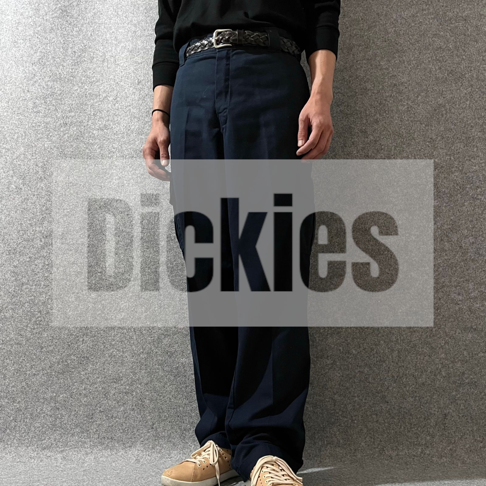 【DICKIES】90s ワイド ルーズ ワークパンツ カーゴパンツ 紺 W36