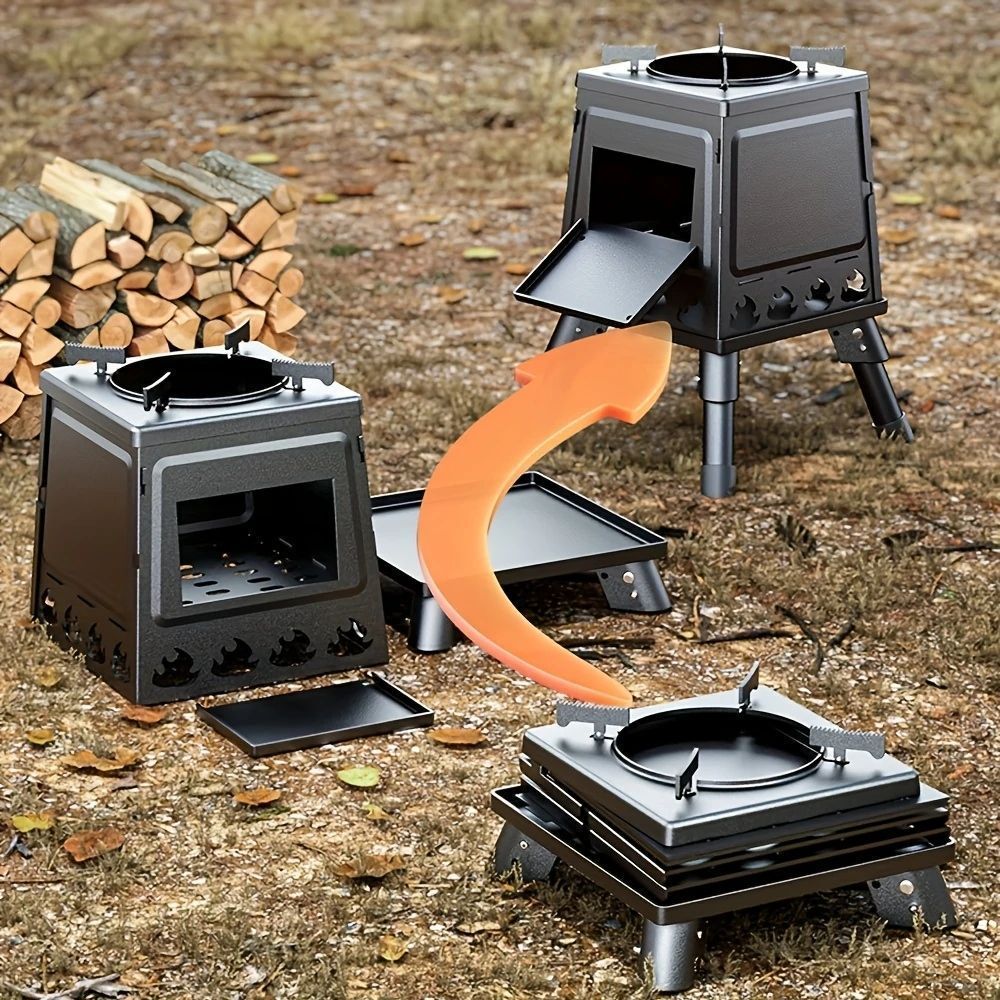 小型屋外用ウッドストーブ ポータブル折りたたみストーブ キャンプ用ストーブ 屋外用ウッドストーブ ポータブルピクニックストーブ 全炭素