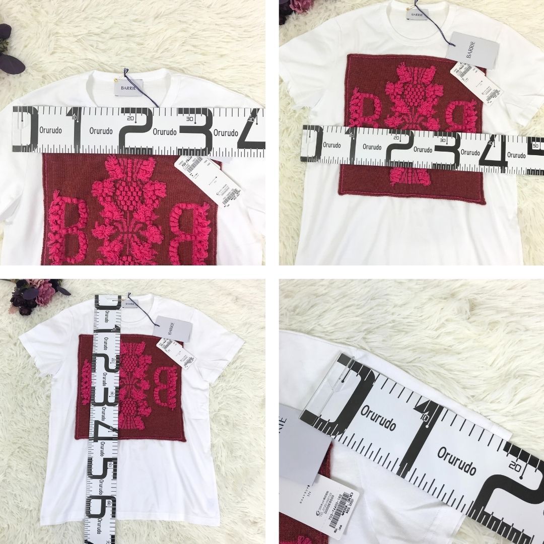 新品タグ付き】【希少】BARRIE バリー Tシャツ 半袖 カシミヤBロゴ 