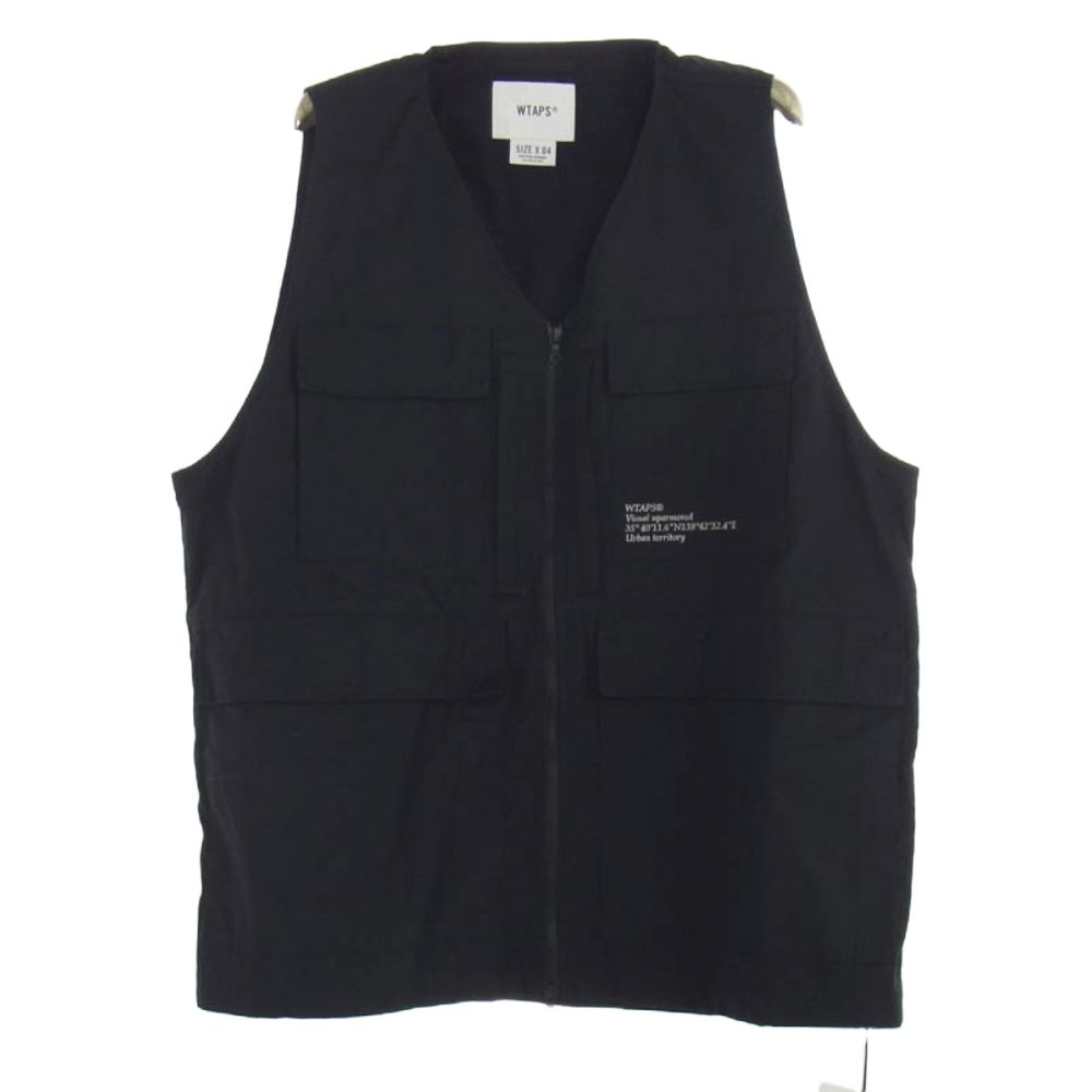 WTAPS ダブルタップス 22SS 221WVDT-JKM01 LRRP | VEST ロゴ刺繍 ジップ ベスト ブラック系 X 04 新古品