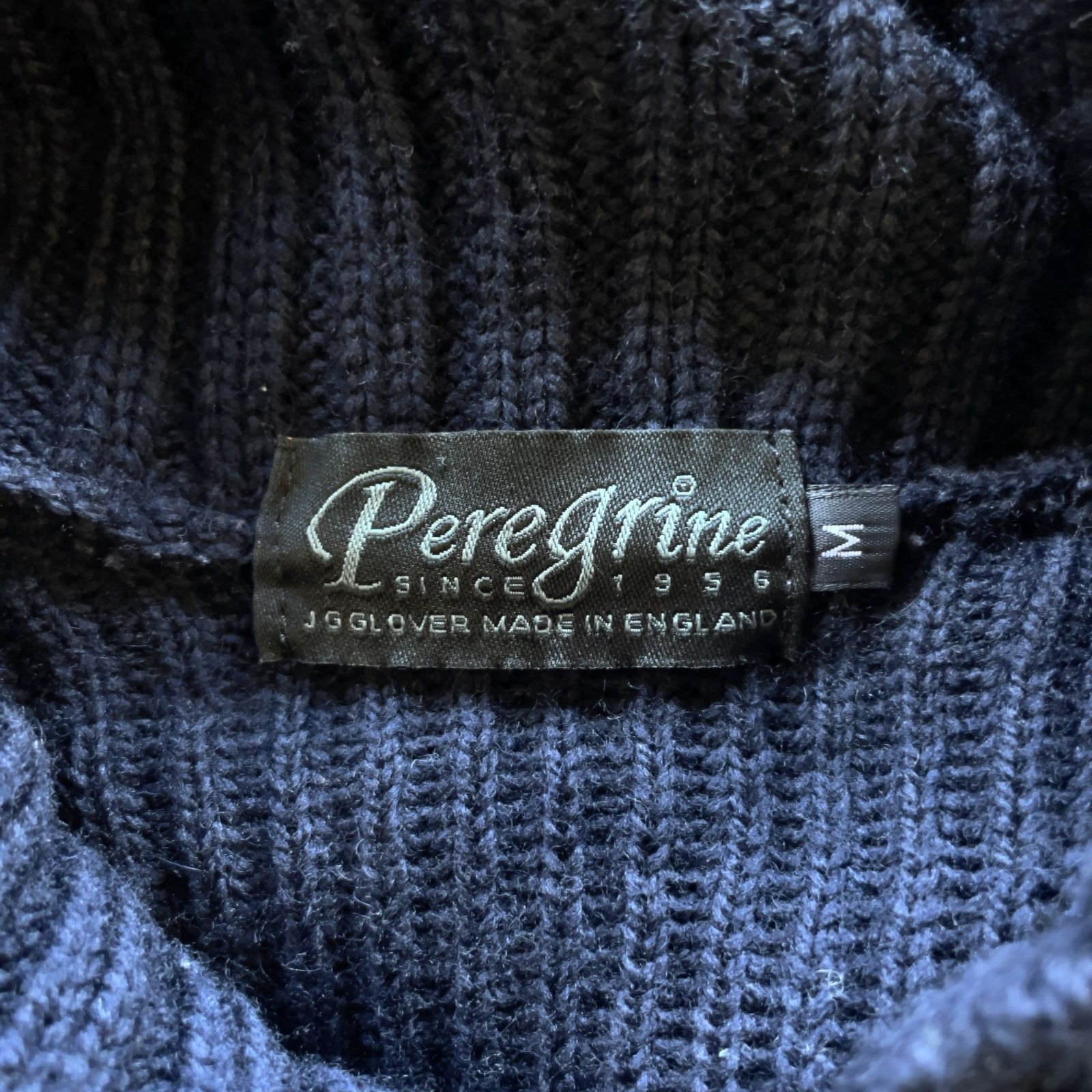 Peregrine ペレグリン ショールカラーセーター イギリス製 Mサイズ 