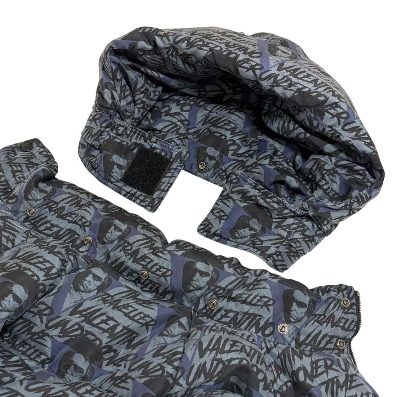 極美品 アンダーカバー ヴァレンティノ ダウンジャケット XL ブラック 総柄 極美品 アンダーカバー ヴァレンティノ ダウンジャケット XL