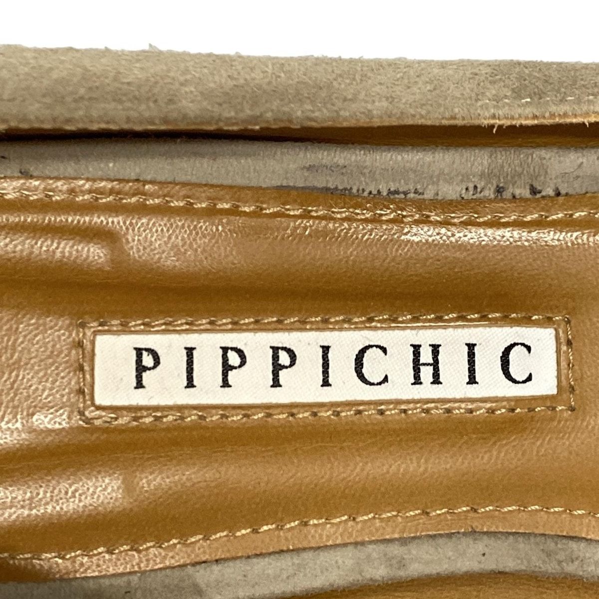 PIPPICHIC ベージュ フラットシューズ　38 pippichic(ピッピシック) フラットシューズ 38 レディース