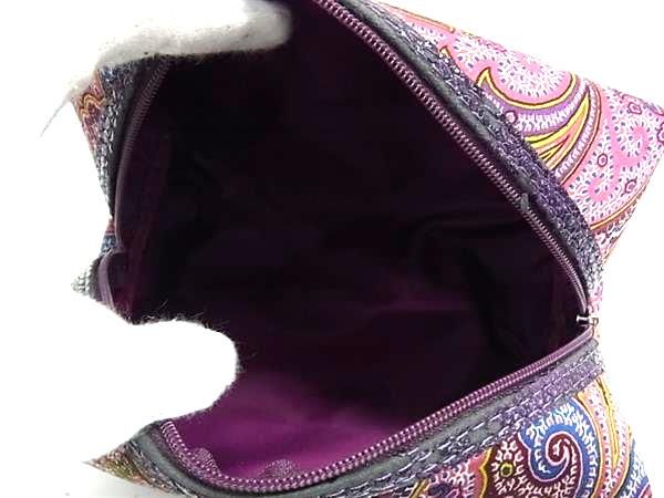 ETRO エトロ キャンバス ペイズリー柄 マルチポーチ マルチ
