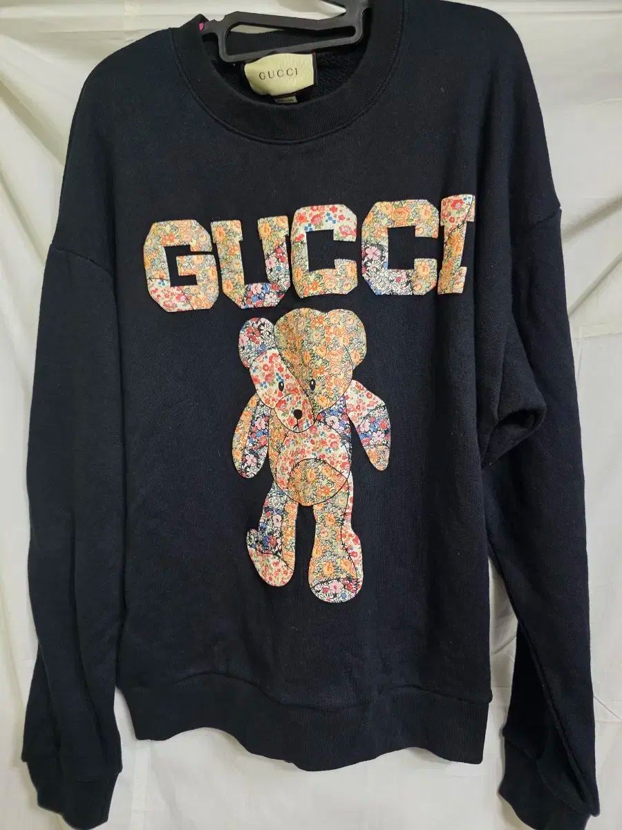 GUCCI グッチ フラワー ベア くま 黒 パーカー L