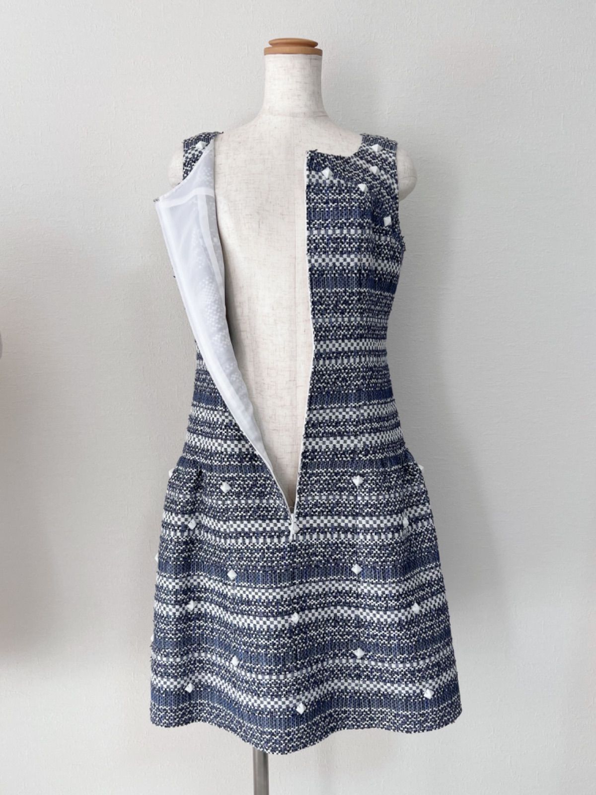 Rene TISSUEツイードワンピース ルネ rene TISSUEツイードワンピース36