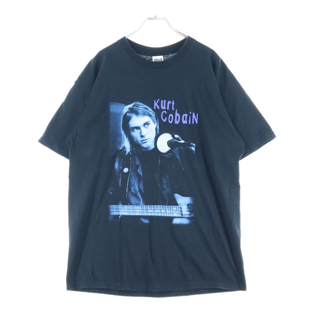VINTAGE ヴィンテージ 00S NIRVANA Kurt Cobain ブートレグ ニルヴァーナ カートコバーン 追悼 プリントTシャツ 半袖カットソー ブラック