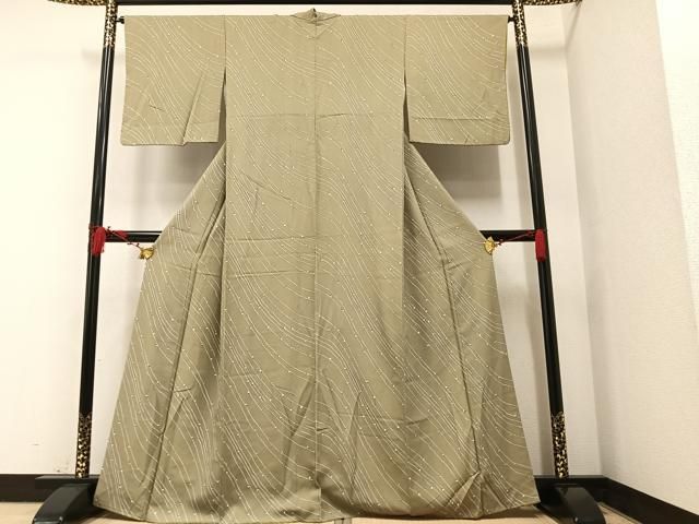 平和屋着物□上質な小紋 枝花文 やまと誂製 正絹 逸品