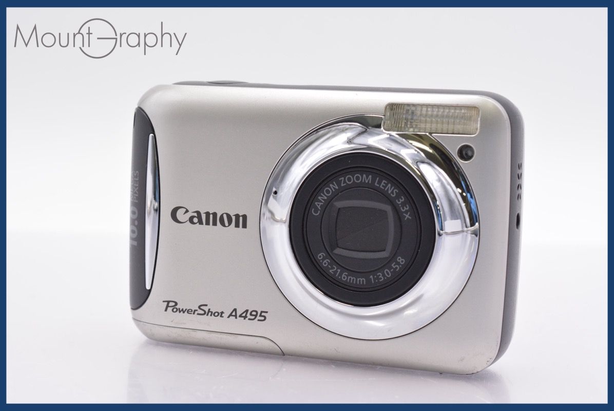 単三電池モデル　キャノン　PowerShot A495 シルバー　ジャンク品 Canon PowerShot A495 シルバー 単3電池駆動 - メルカリ