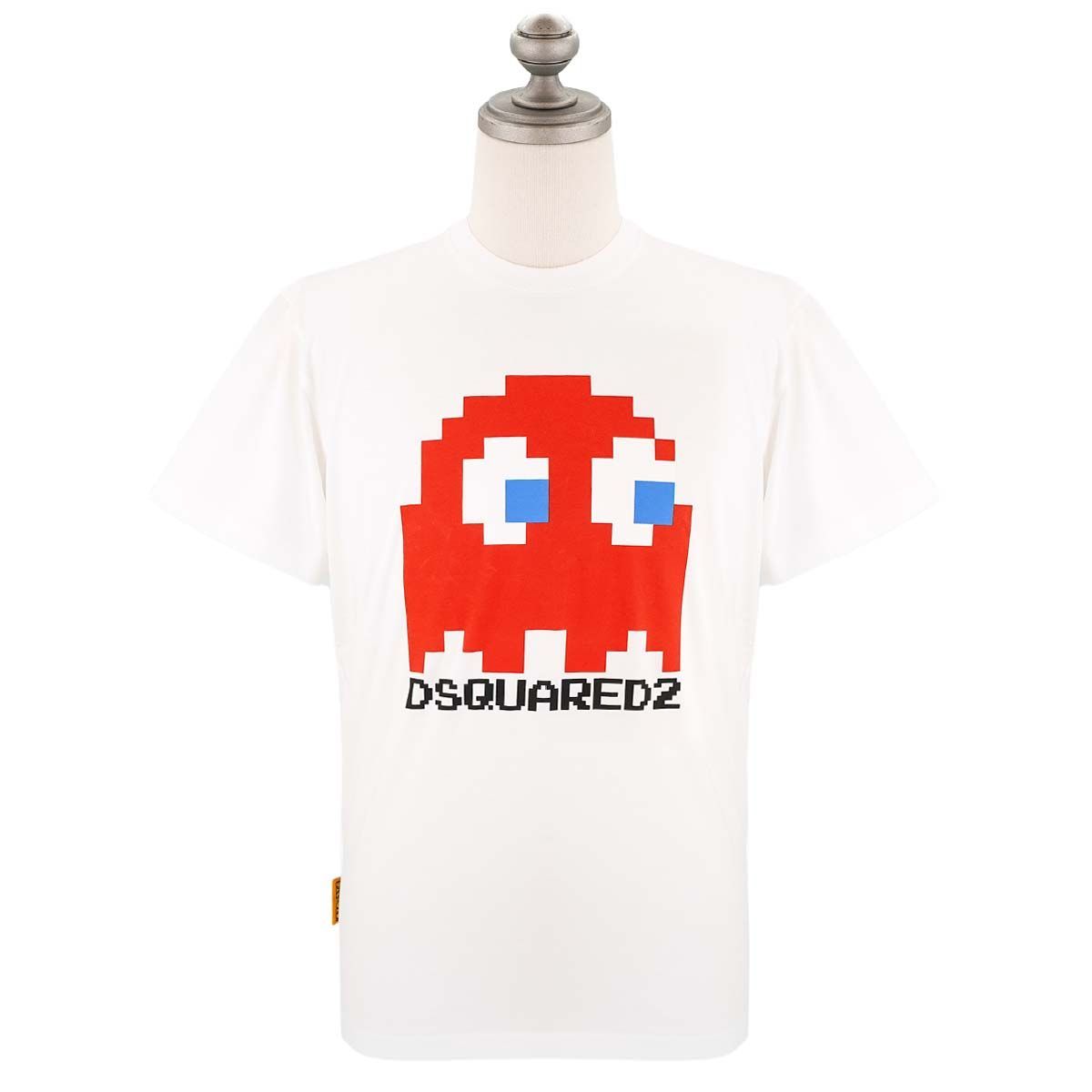 DSQUARED2 ディースクエアード 半袖Tシャツ S71GD1351 S23009 PAC-MAN COOL FIT メンズ 男性 パックマン コラボ 100 WHITE ホワイト