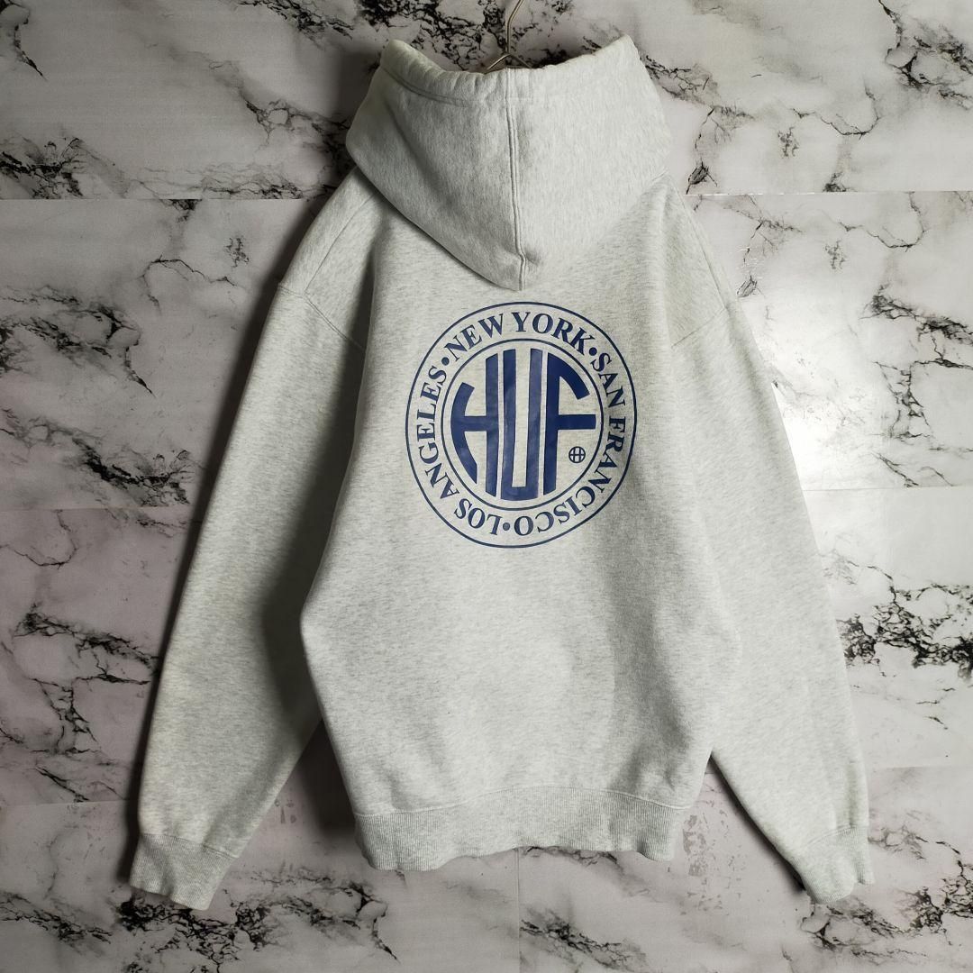 【即完売モデル】HUF ハフ ビッグロゴ パーカー 人気デザイン 入手困難 即完売品モデル】ハフ☆ビッグロゴ パーカー 人気デザイン 入手