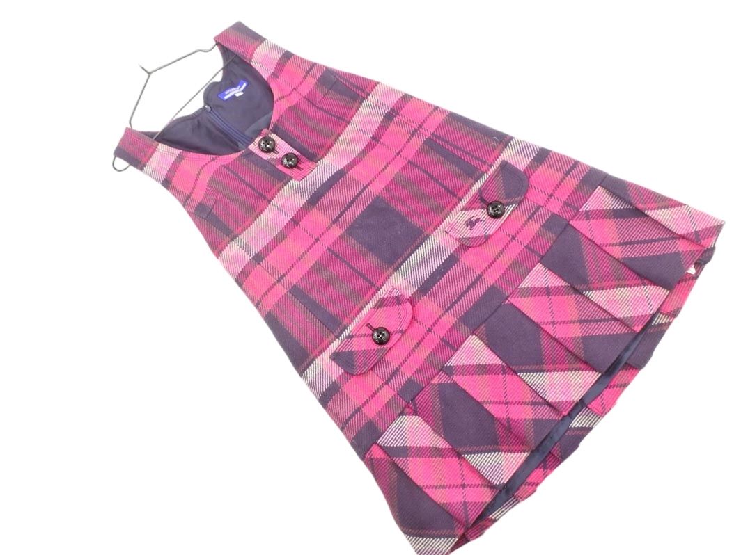 バーバリーブルーレーベル ピンクチェック ワンピース 36 美品