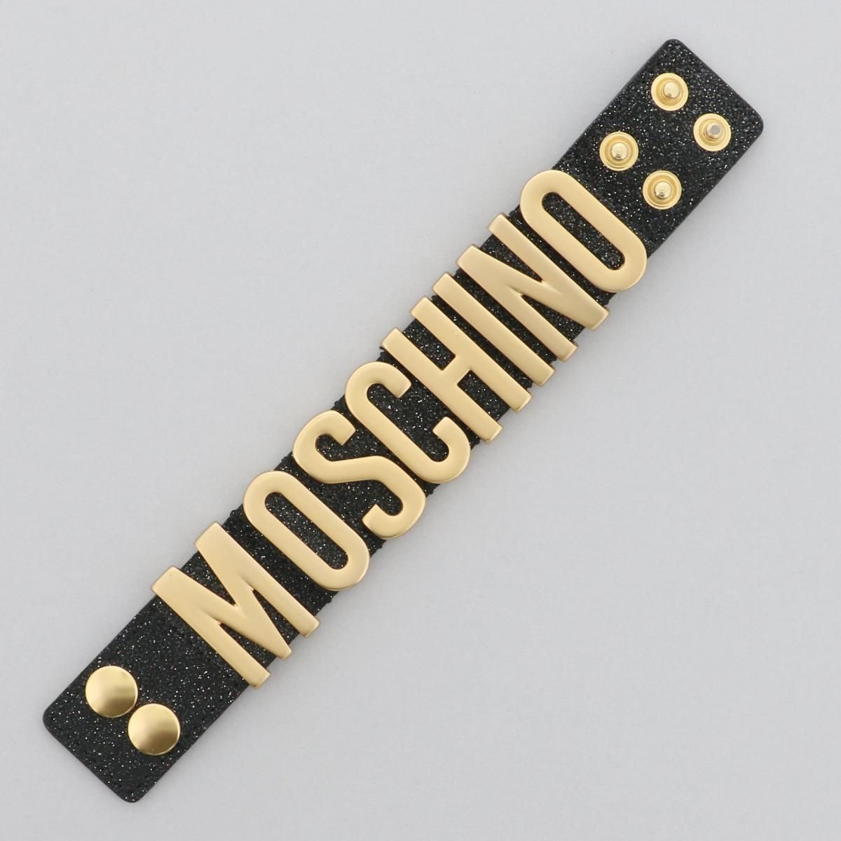 中古】 MOSCHINO （モスキーノ） ﾌﾞﾚｽﾚｯﾄ ブランドジュエリー ブレスレット/バングル/アンクレット ﾌﾞﾗｯｸ ゴールド - メルカリ