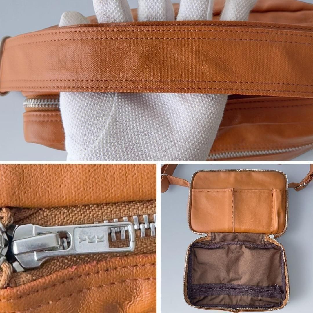 ✨極美品✨️ポーター フリースタイル ショルダーバッグ キャメル 2層式 カメラ 美品✨ポーター フリースタイル 2層式 ショルダーバッグ