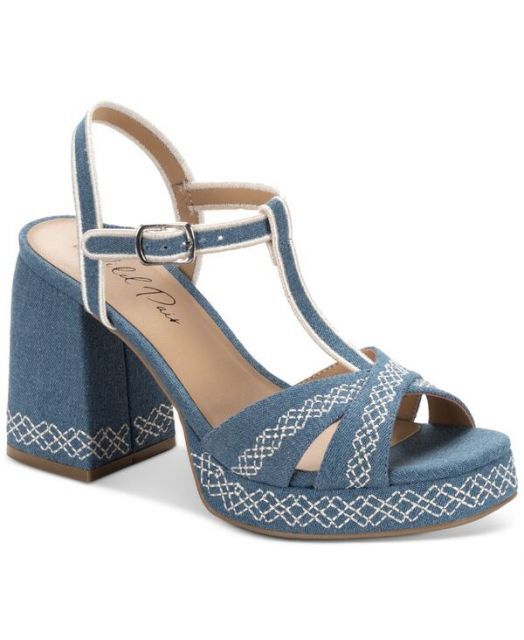 【送料無料】 ワイルド ペアー レディース サンダル シューズ Women's Harperr Platform Sandals Studio Denim