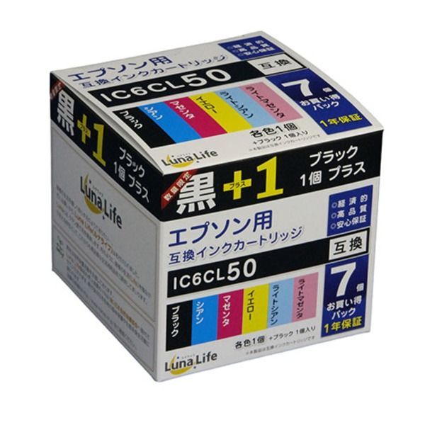 （まとめ）ワールドビジネスサプライ Luna Life エプソン用 互換インクカ