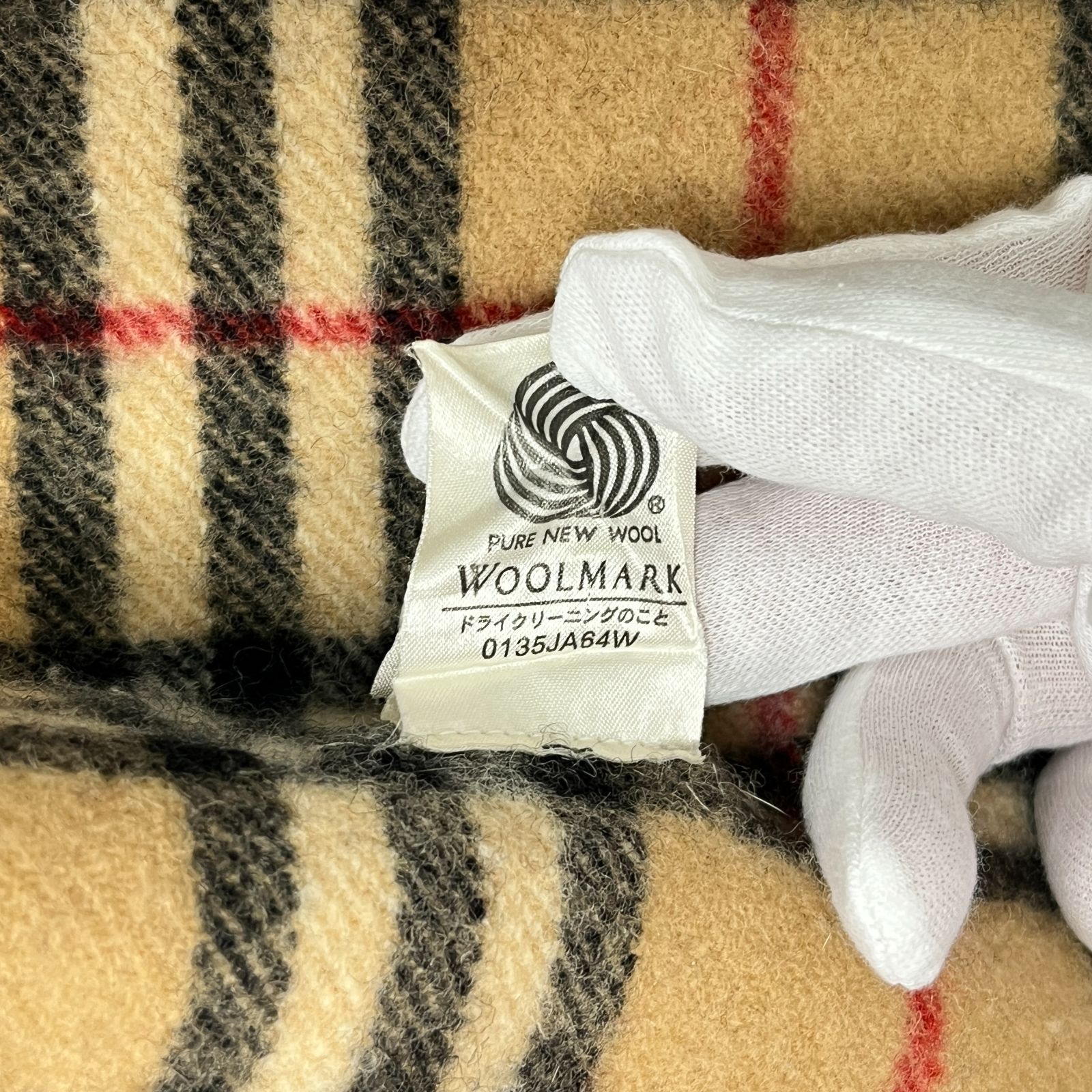 中古】BURBERRY バーバリー ノバチェック マフラー ウール