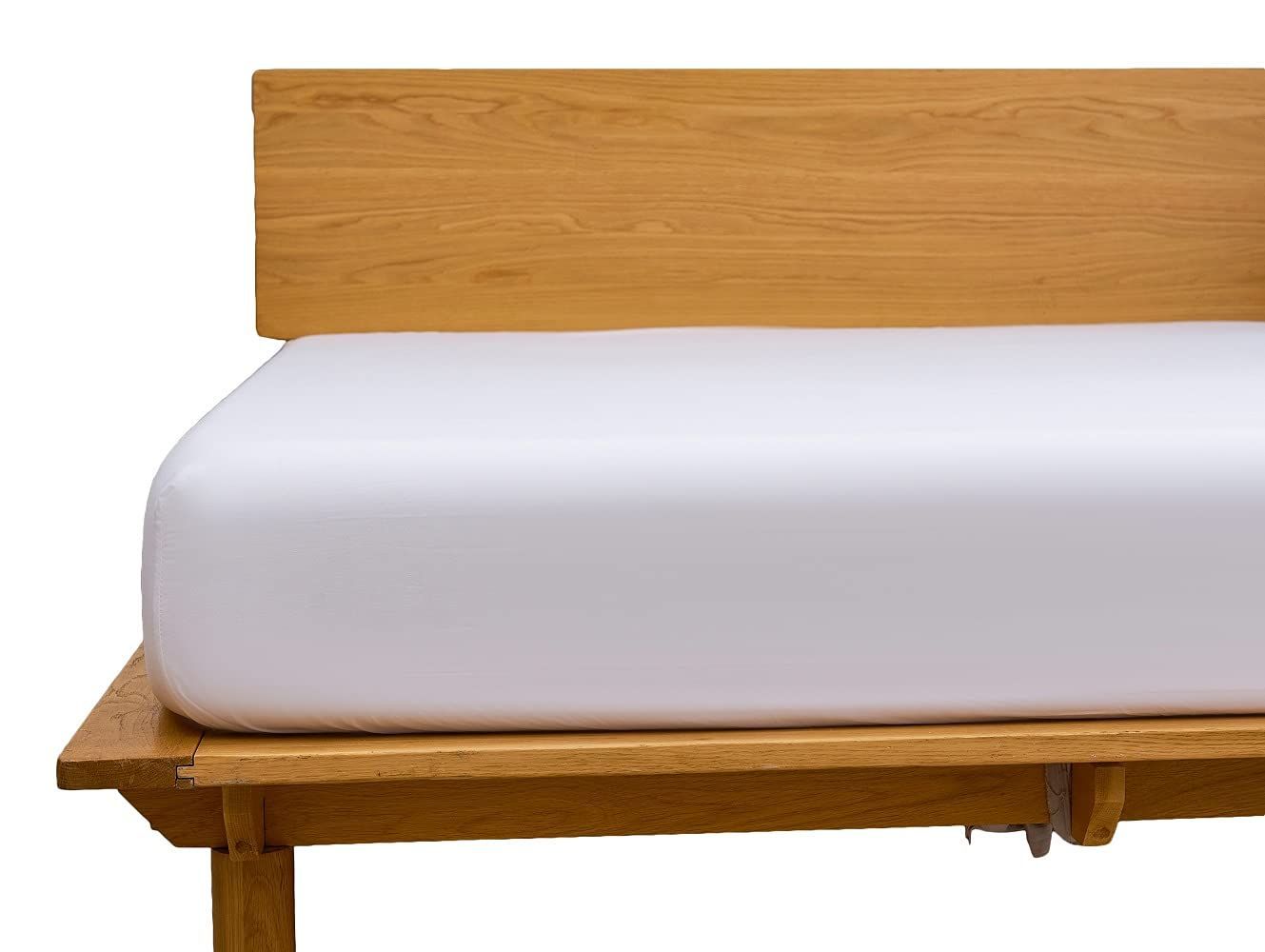 セミシングル 80cm幅_ホワイト ボックスシーツ セミシングル 80×200x30cm 綿100％ ベッドシーツ SS 平織り マットレスカバー ベット用 防ダニ 抗菌 BOXシーツ ホワイト