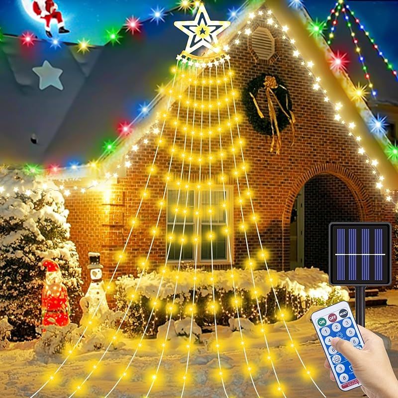 LED イルミネーションライト BangLede ソーラー 屋外 350球 フェアリーライト 防水防塵加工 8モード クリスマス 飾りライト 遠隔リモコン＆コントローラー付き クリスマスツリー 電飾 led おしゃ