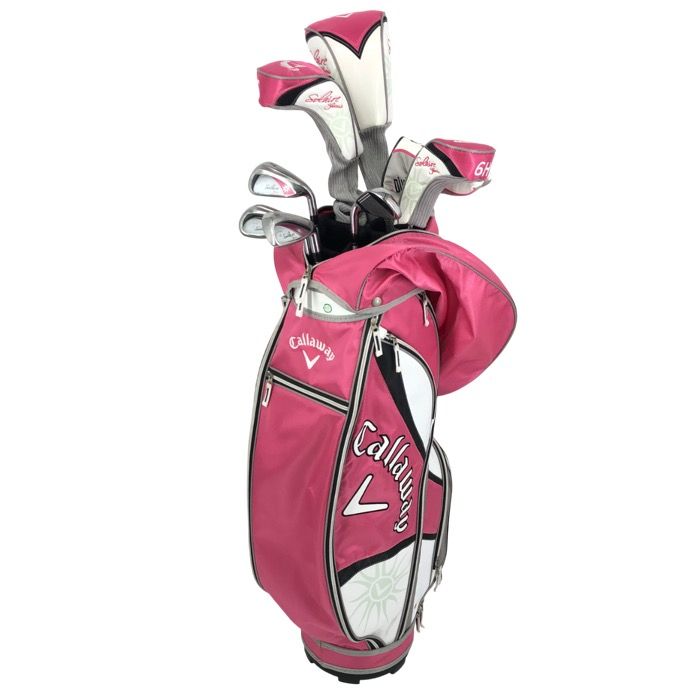 Callaway キャロウェイ ゴルフクラブ 8本セット キャディーバッグ付 フレックスL Solaire Gems ソレイル ピンク レディース