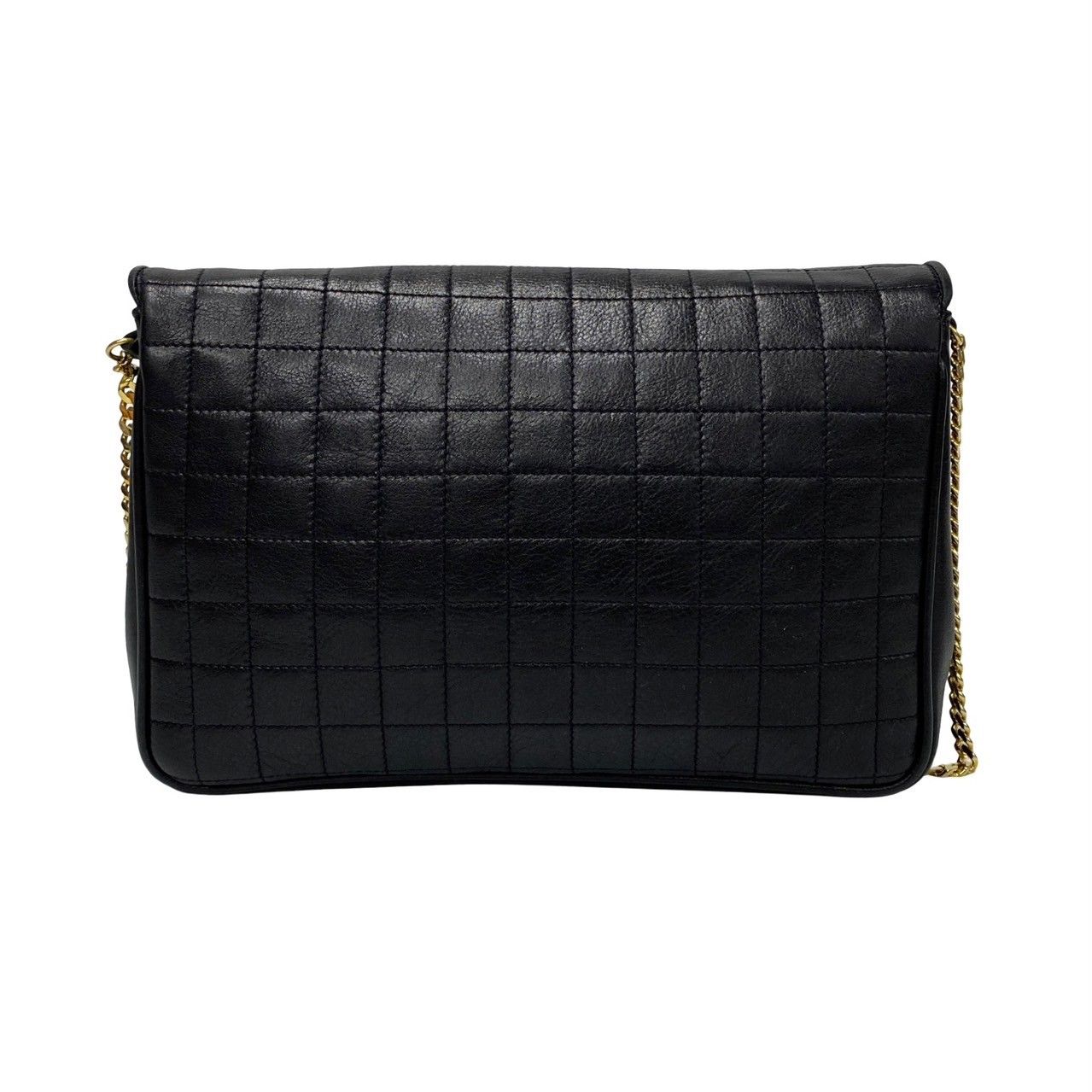 CELINE /セリーヌ トリオンフ ロゴ キルティング レザーショルダー黒