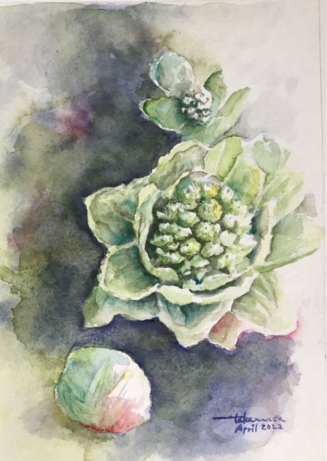 新しいスタイル 水彩画 栗鼠 原画 絵画