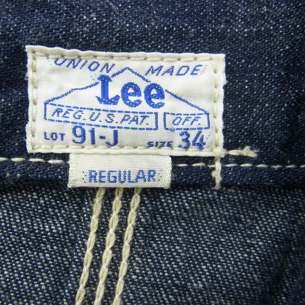 Lee リアルマッコイズ　カバーオール 38 デニム The REAL McCOY'S ザリアルマッコイズ 95601 × LEE Lot 91-J