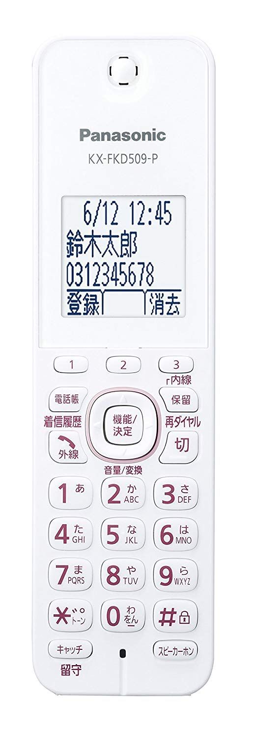 パナソニック RU RU RU デジタルコードレス電話機 親機のみ 1.9GHz DECT準拠方式 ピンク VE-GDS02DL-P ピンク 電話機本体のみ