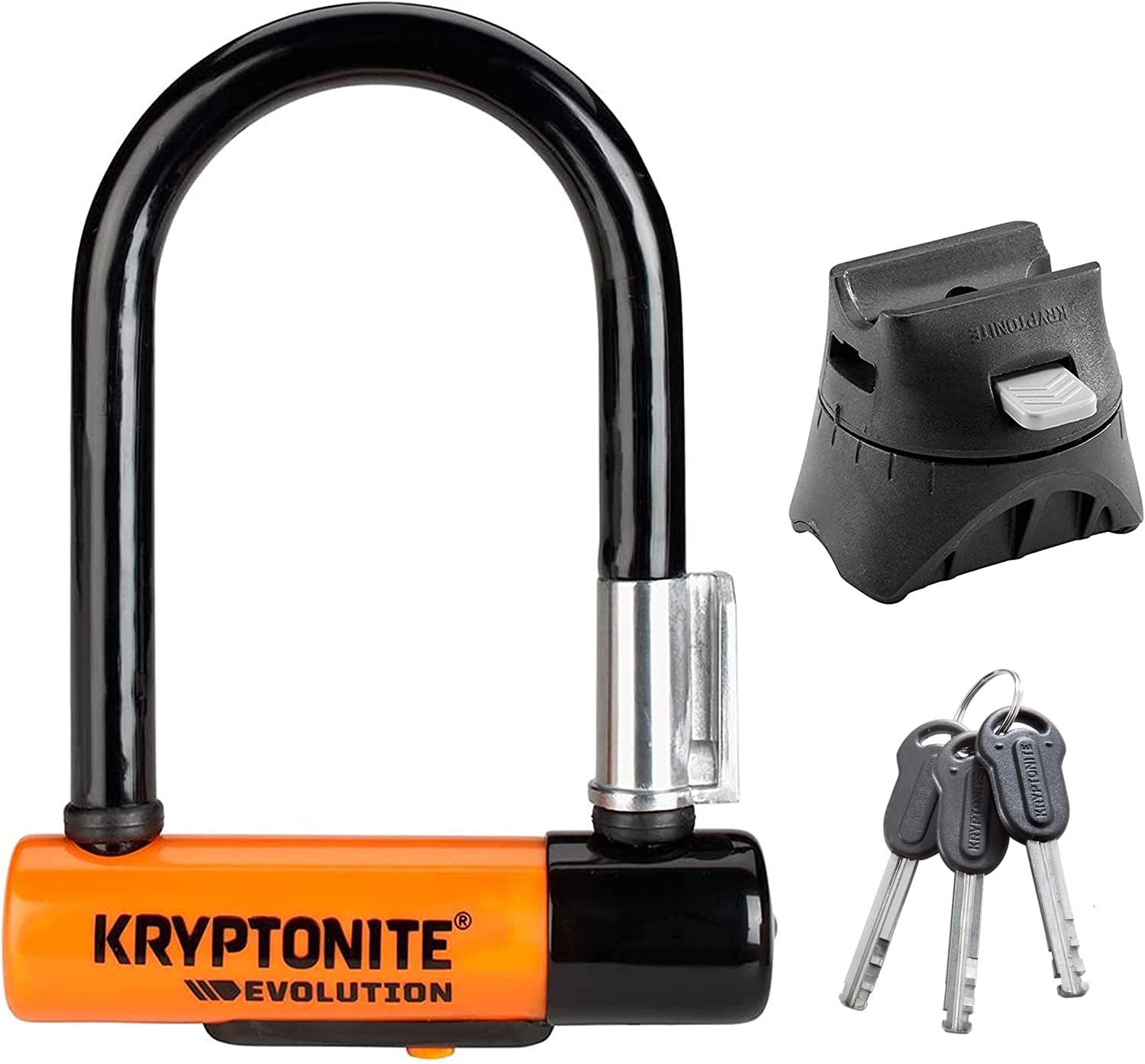 Kryptonite Evolution mini-5?Heavy Duty自転車Uロックバイクロックwith transit FlexFrameブラケット(8.26?CM x 5.5インチ
