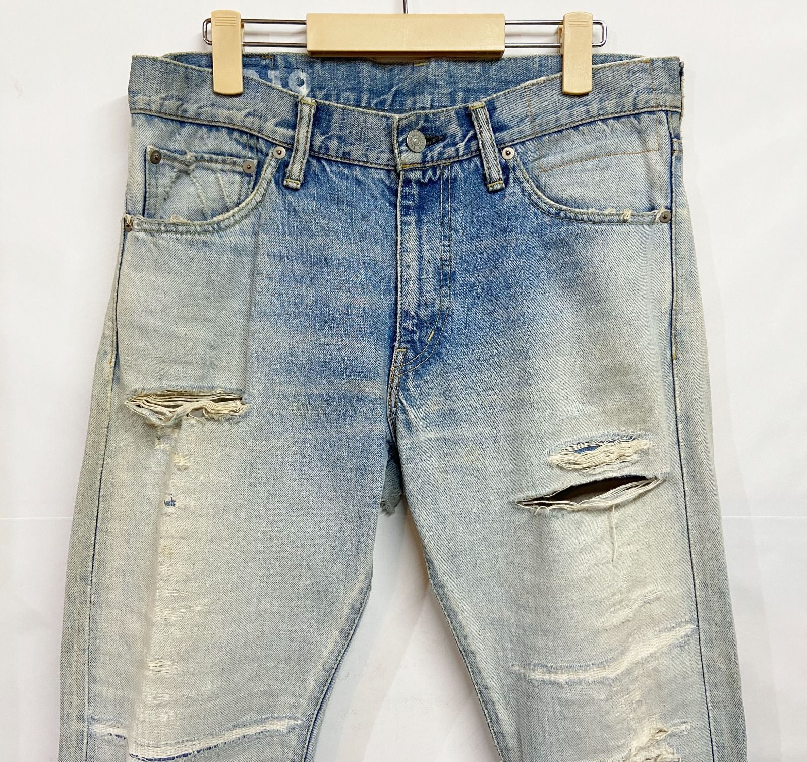 visvim ビズビム SOCIAL SCULPTURE DENIM ダメージ加工デニムパンツ