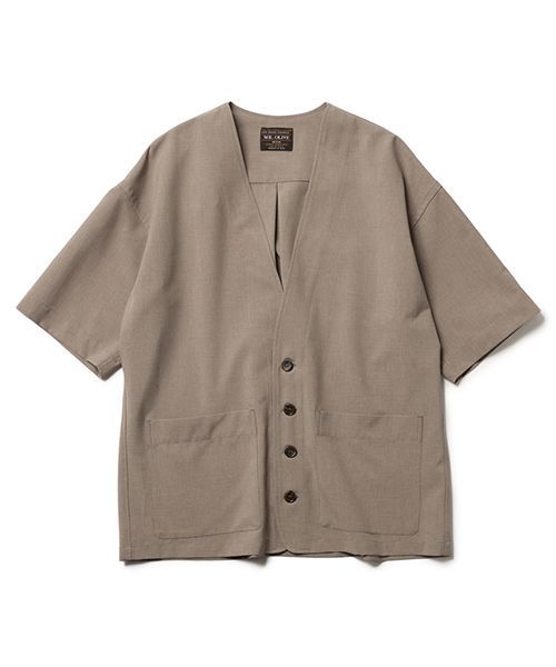 MR.OLIVE / WEATHERTECH　CLOTH/ HALF SLEEVE CARDIGAN ミスターオリーブ/ウェザータッチクロス/ハーフスリーブカーディガン
