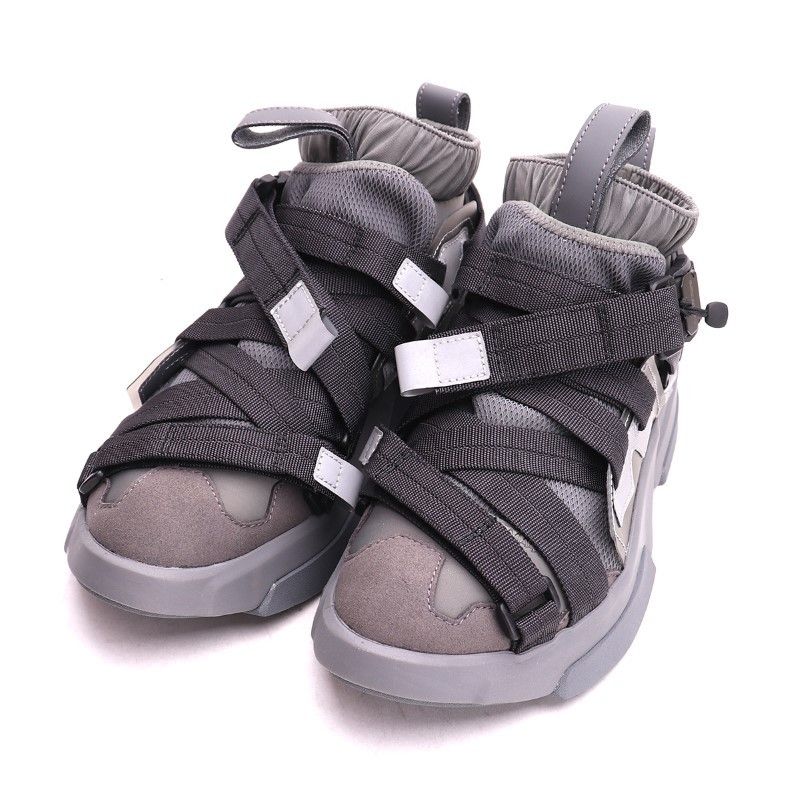 ニルズ NILoS STRAP SNEAKERS サイズ2 GRAY グレー 720FWM1 ストラップ ...