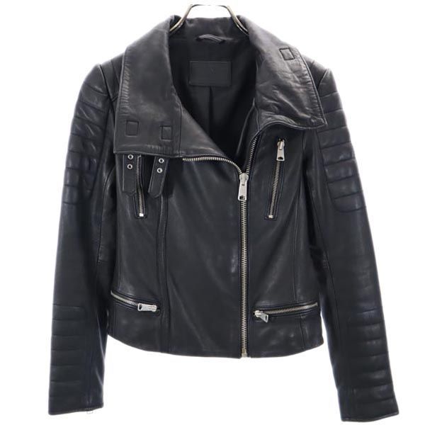 オールセインツ 羊革 レザージャケット UK2 黒 ALLSAINTS 本皮 ...