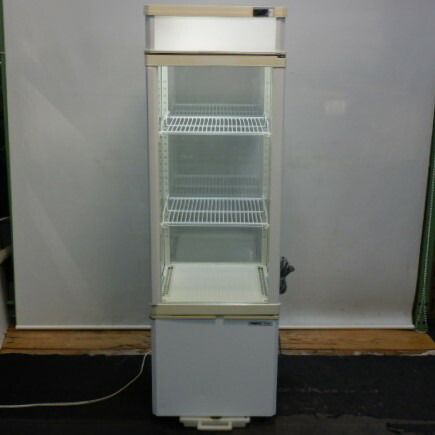 条件付き配送 個人宛× 2007年製 サンヨー SSR-165BN 4面ガラス 冷蔵ショーケース 93L W432D438 20 H1397mm 58kg