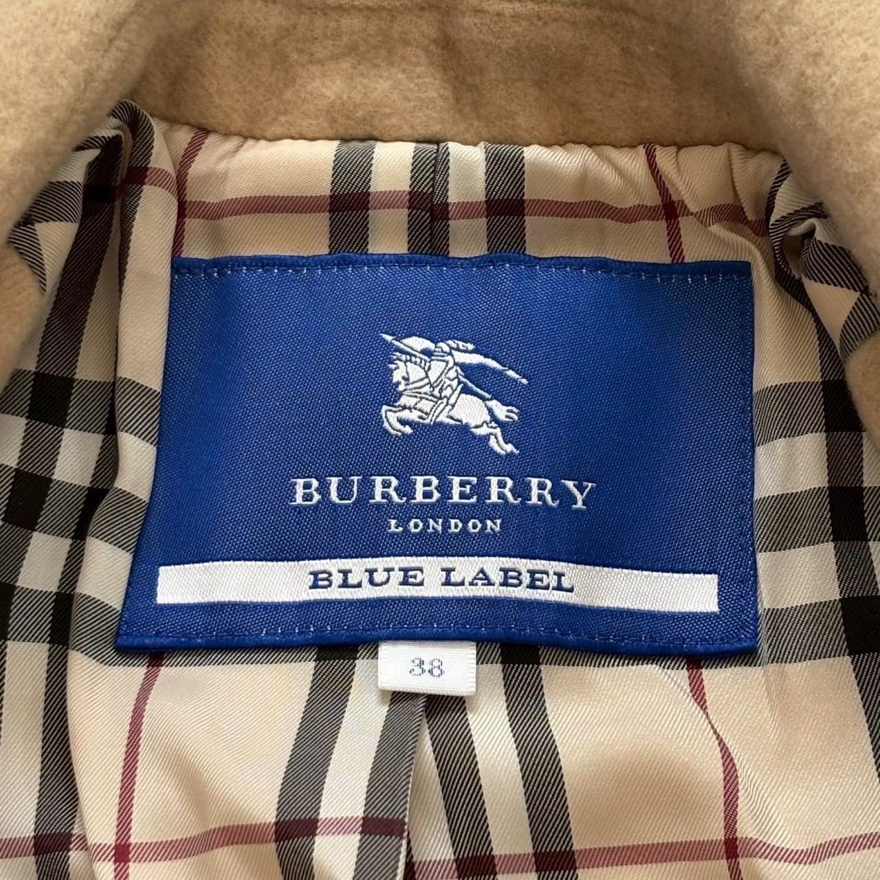 BURBERRY バーバリー ピーコート ベージュ ムートン ダブルブレスト 襟