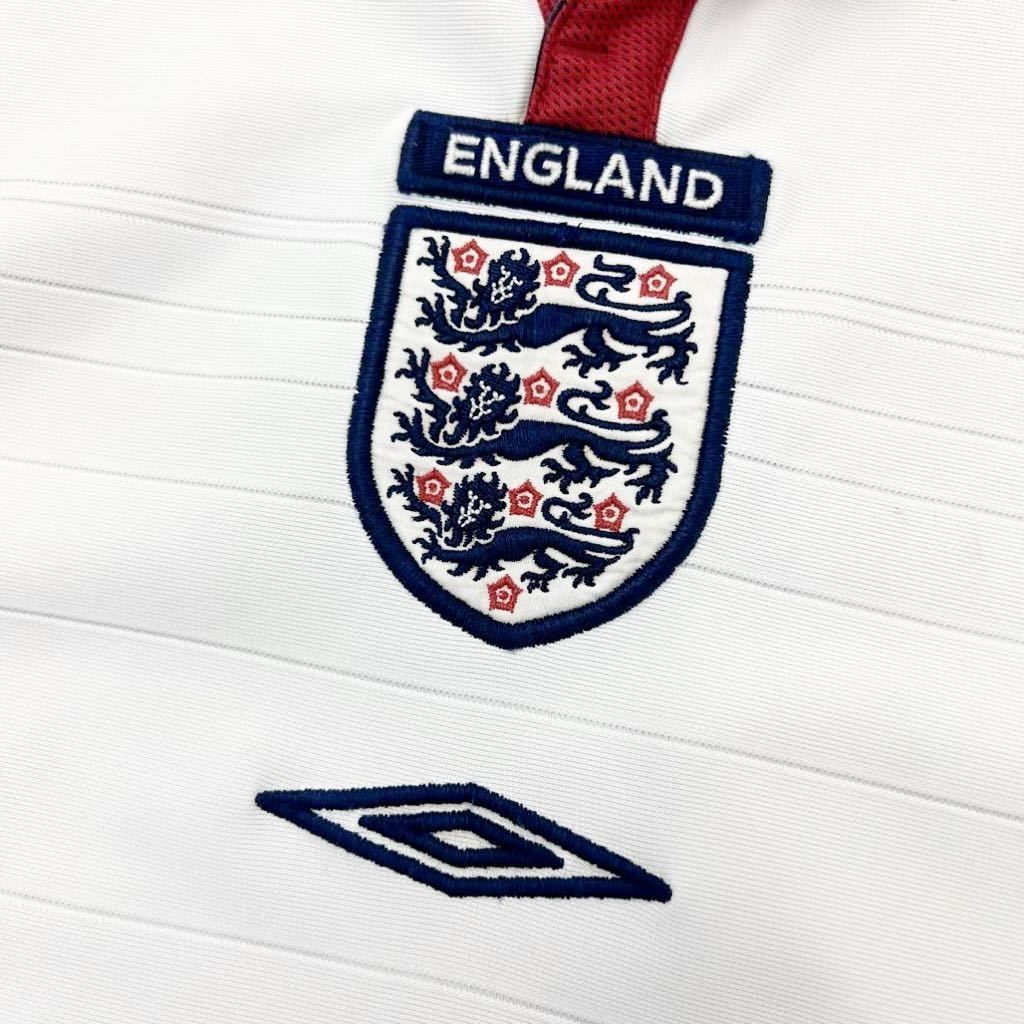 人気アイテムお得に購入！ umbro イングランド 2003|2005 ユニフォーム 半袖 Tシャツ ゲームシャツ ホワイト M サッカー スポーツ 人気 古着 アンブロ FF136 限定特価