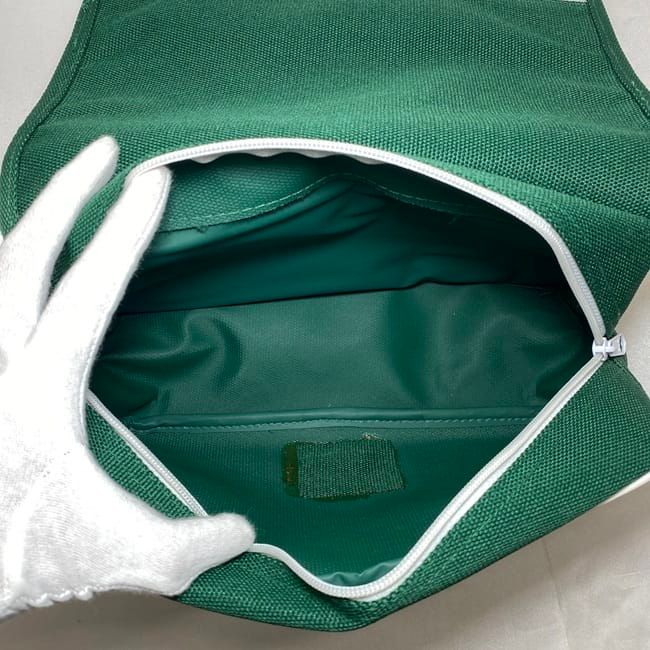 エルメス ポーチ グリーン eau de cologne 小物入れ キャンバス - メルカリ