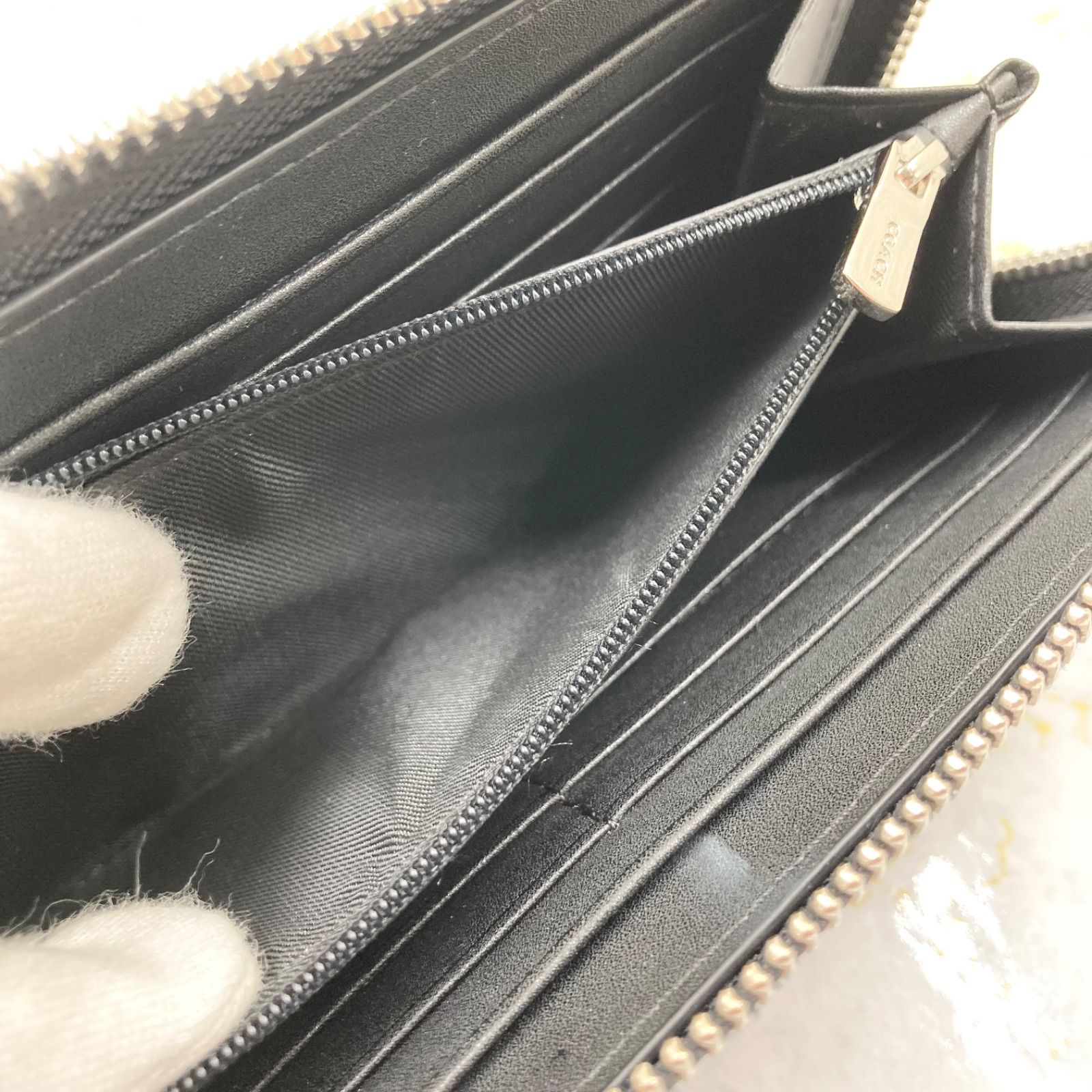新品未使用❗️ COACH コーチ シグネチャー PVC×レザー ラウンド 