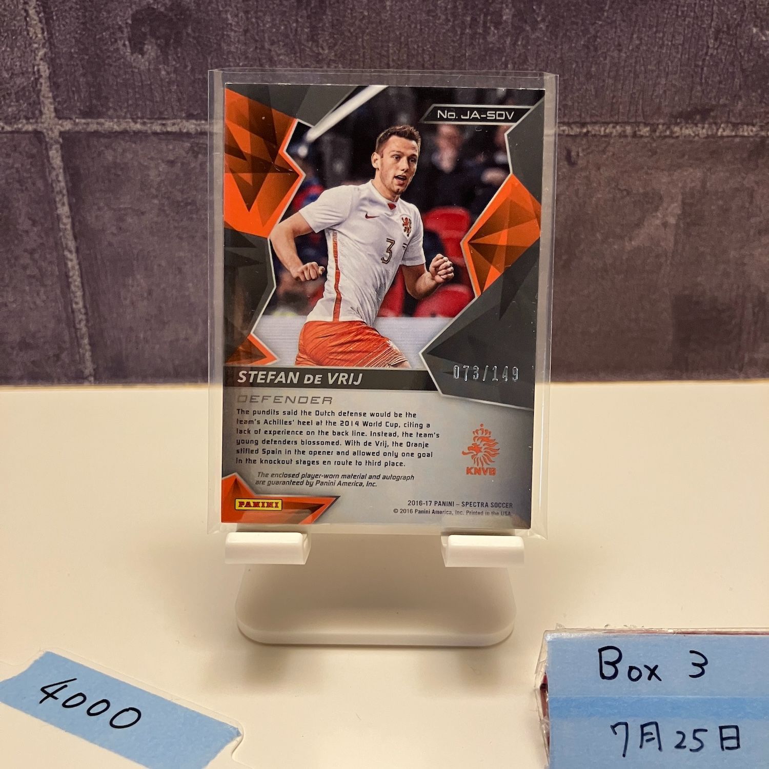 2016-2017 Panini Spectra STEFAN DE VRIJ 073/149 直筆サイン