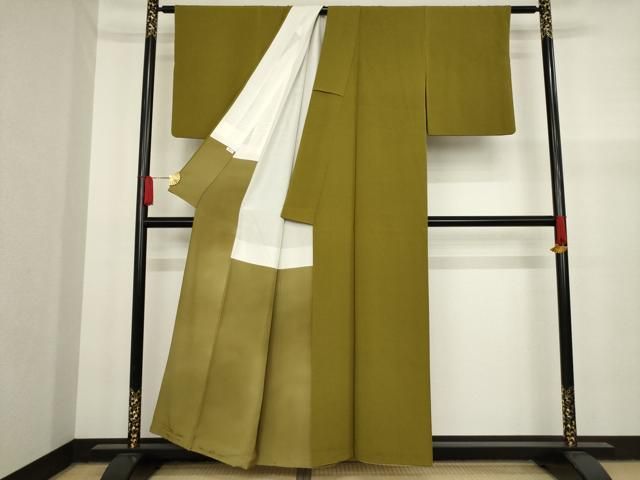 平和屋着物□染色作家 斉藤三才 色無地 薄色 正絹 逸品 DAAJ4819tw