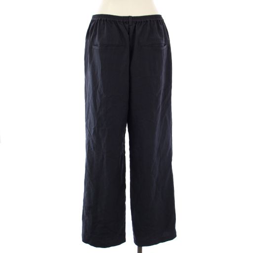 イエナ IENA 25SS フィブリルポプリンパンツ ワイドパンツ イージーパンツ 38 紺 25030900012020 TK