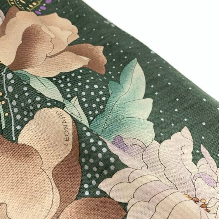 LEONARD レオナール スカート シルク・ウール グリーン 70 0342103