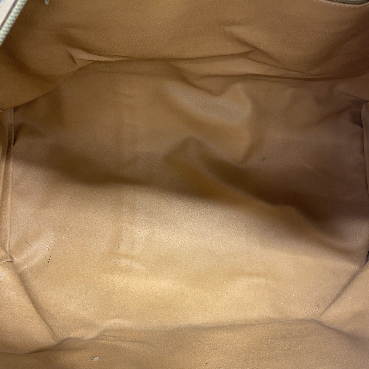 5hb1114-h】セリーヌ ボストンバッグ マカダム PVC ブラウン ゴールド  