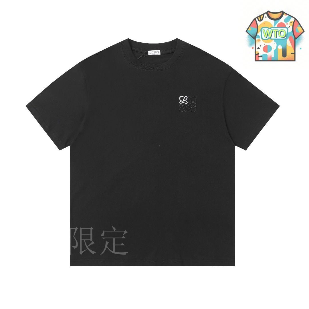 LOEWE ブラック ロゴポケット Tシャツ 今日特価】LOEWE 25 春夏 カラーブロック刺繍 logo ポケット T-3
