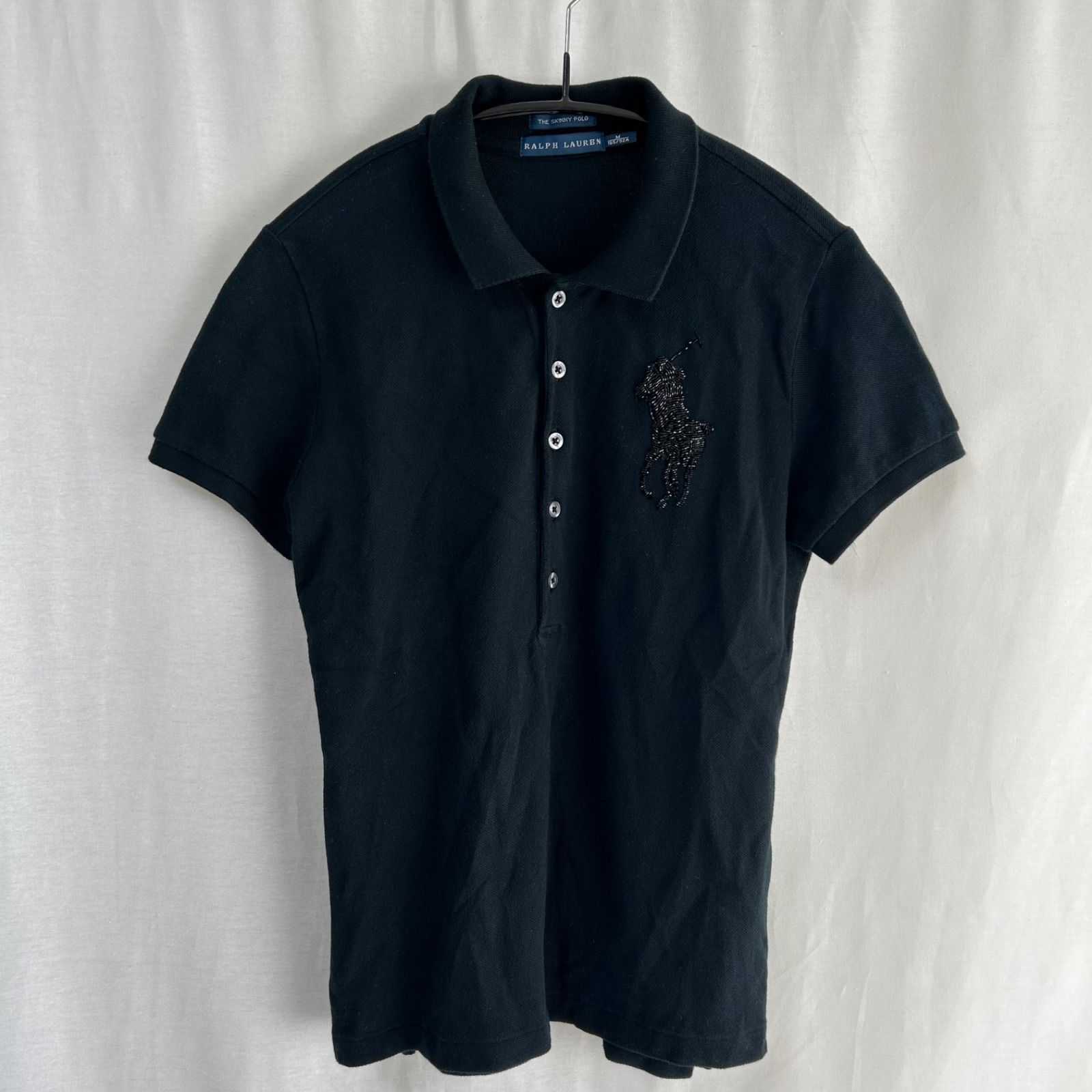 Z976 RALPH LAUREN ラルフローレン ポロシャツ ブラック 黒 ビッグ