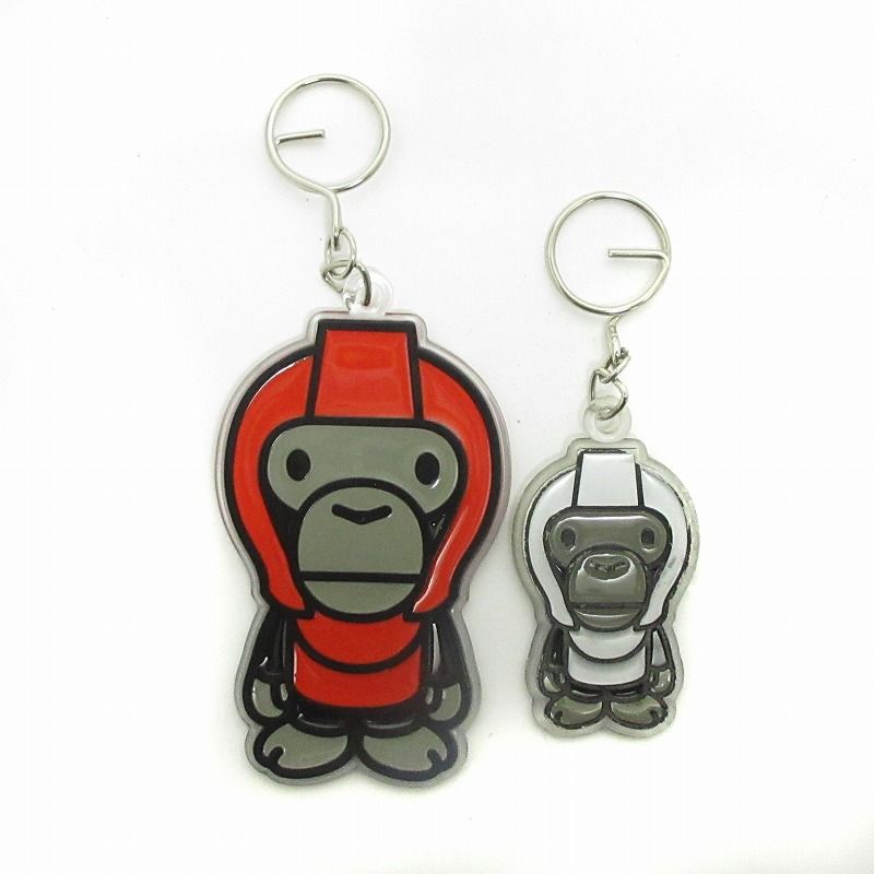 アベイシングエイプ A BATHING APE ベビーマイロ キーホルダー 2点セット おまとめ 赤 レッド グレー - メルカリ